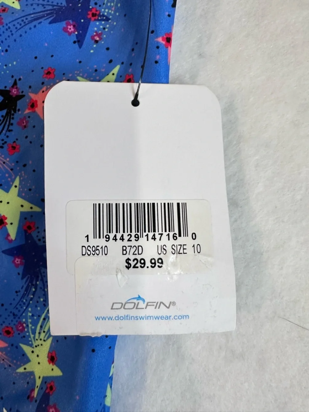 Girls' Blue Star Print One-Piece Uglies Swimsuit